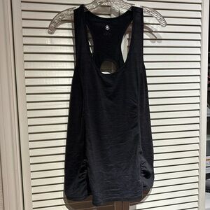 Gaiam tank top charcoal gray XL with cut out back